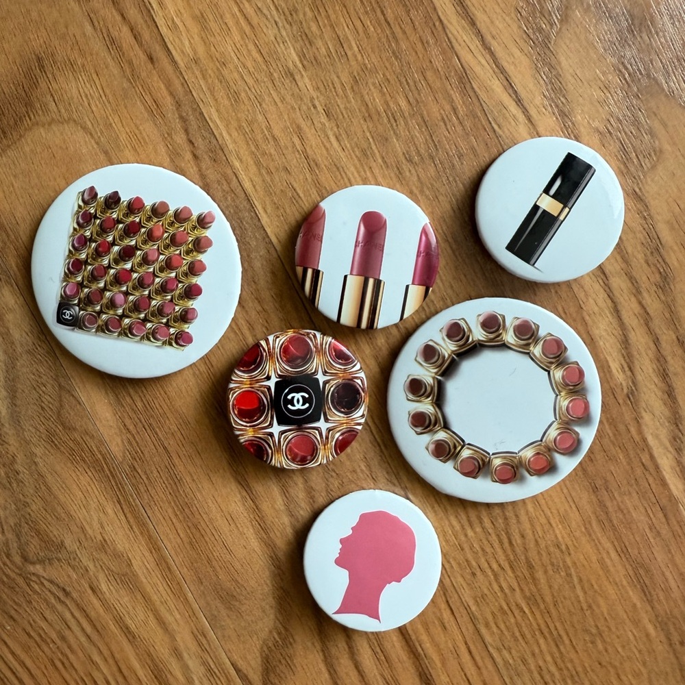 CHANEL Lipstick and Makeup Button Collection